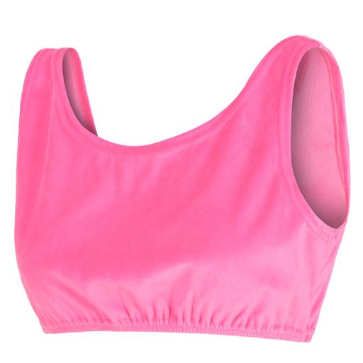 Gold Dungarees and Pink Crop set